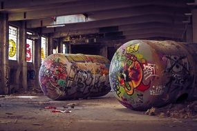 graffiti at an abandoned factory