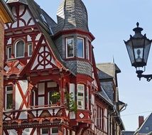 architecture of the old city in Marburg