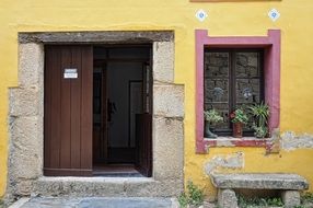 Painted house in a village