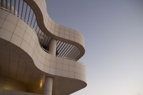 modern Exterior of Curves on a building