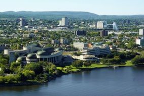 panoramic view of the Ottawa on a sunny day