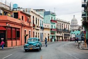 Old car in Havana in Cuba