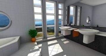 living room 3d model presentation