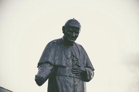 big stone pope statue