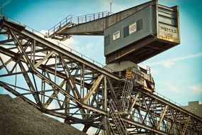 cargo crane at the port in Dusseldorf