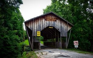 wooden covered bridge in Alabama