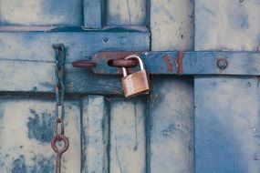 Picture of the lock on a door close-up