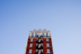 red building against the sky