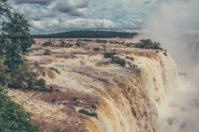 waterfall near the rainforest