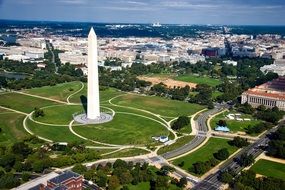 Washington Monument aerial view