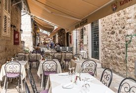 cozy restaurant in dubrovnik in croatia