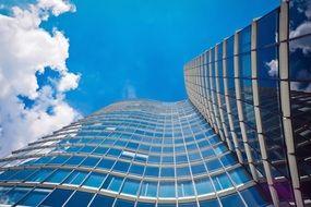 glass skyscraper in Dusseldorf