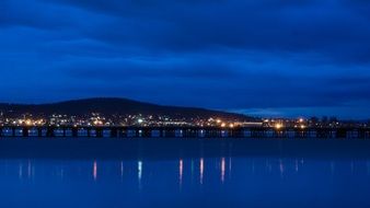 night cityscape, anacortes