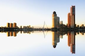 skyline of Rotterdam, Netherlands