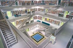 multi-level Stuttgart City Library