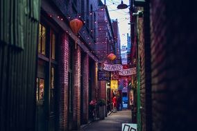 Storefronts on the alley