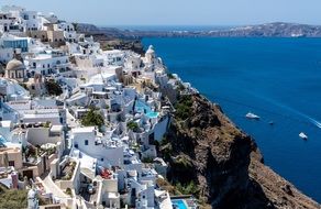 white building above the sea