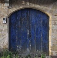 Painted Wood Blue Door
