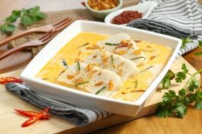 tofu cheese in a plate for a healthy diet