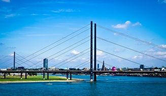 architecture of the bridge in dusseldorf