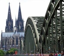 cologne cathedral and Hohenzollern bridge