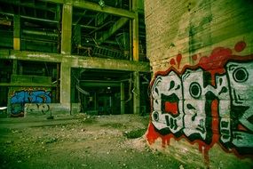 graffiti in deserted area