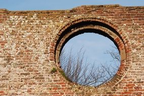 brick wall window