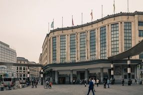 square in front of the train station in Brussels