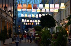 Summer Evening in the city center in Russia