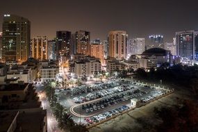 Night scape of the modern city