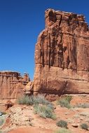 The Organ rock formation, usa, utah, Arches National Park