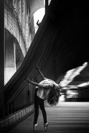 Black and white photo of the Ballerina In The City