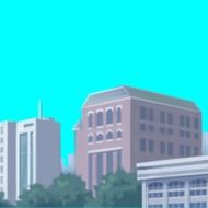 drawing with a image of office buildings