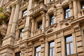 high historical building in town