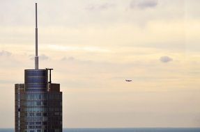 Trump Tower top at sky, usa, Illinois, Chicago