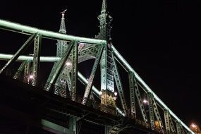 liberty Night Bridge in Budapest