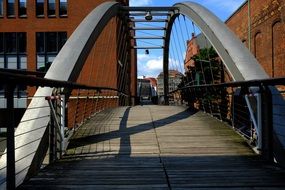 modern canal bridge in Hamburg