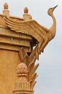 the figure of a bird on the facade