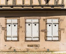 old house with villages shutters in alsace