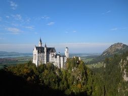 Historic Castle on a mountain top in Europe