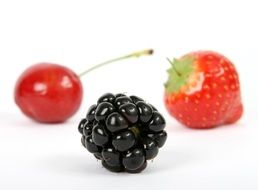 ripe berries on a white background