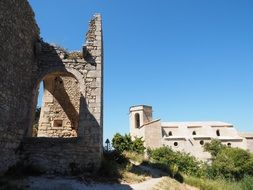 ruined old church in france