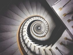 spiral staircase in the building