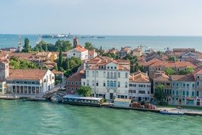 sights of the city on the waterfront in Venice