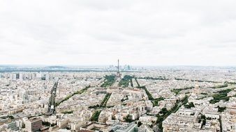Landscape of Paris on the vacation