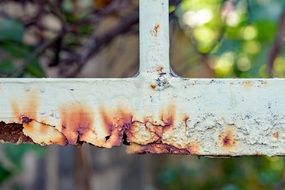 rust on a metal fence