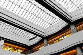 glass ceiling in the building