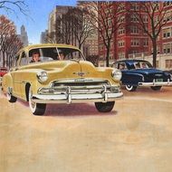 Retro Car with People