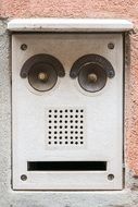 Mailbox and House Bell at Entrance as a Face