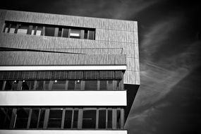 gloomy houses facades, dusseldorf